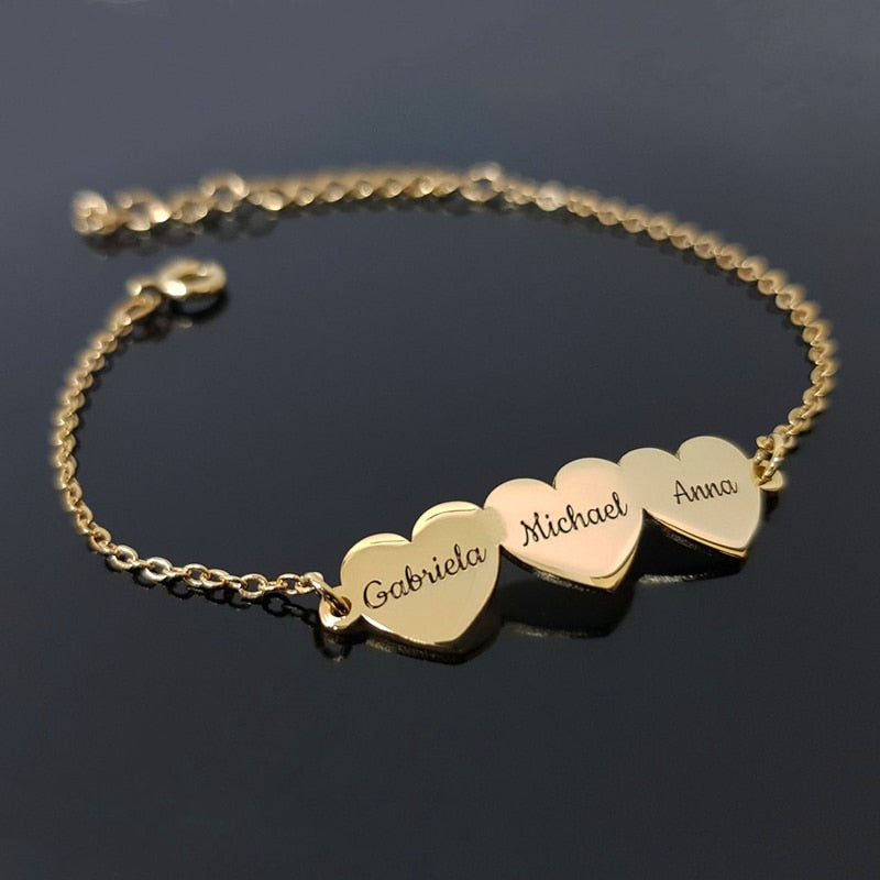 Pulseira Personalizada De Coração Mamãe.