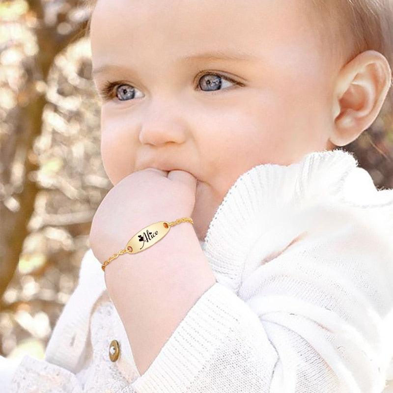 Pulseira personalizada para bebê.