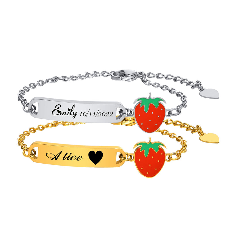 Pulseira de morango personalizada.