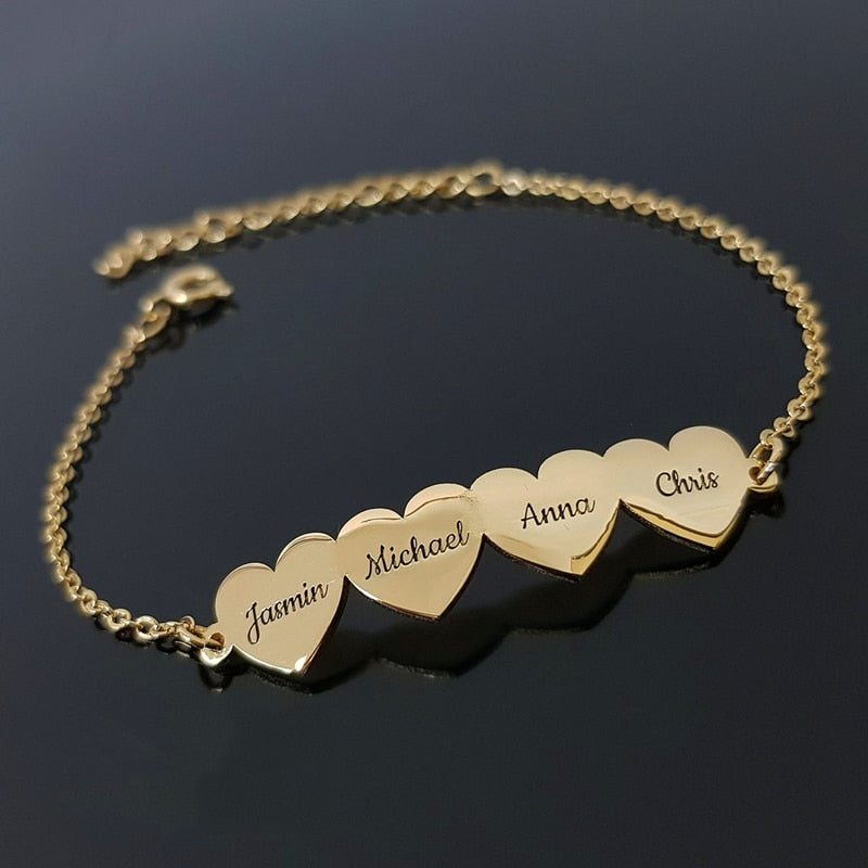 Pulseira Personalizada De Coração Mamãe.